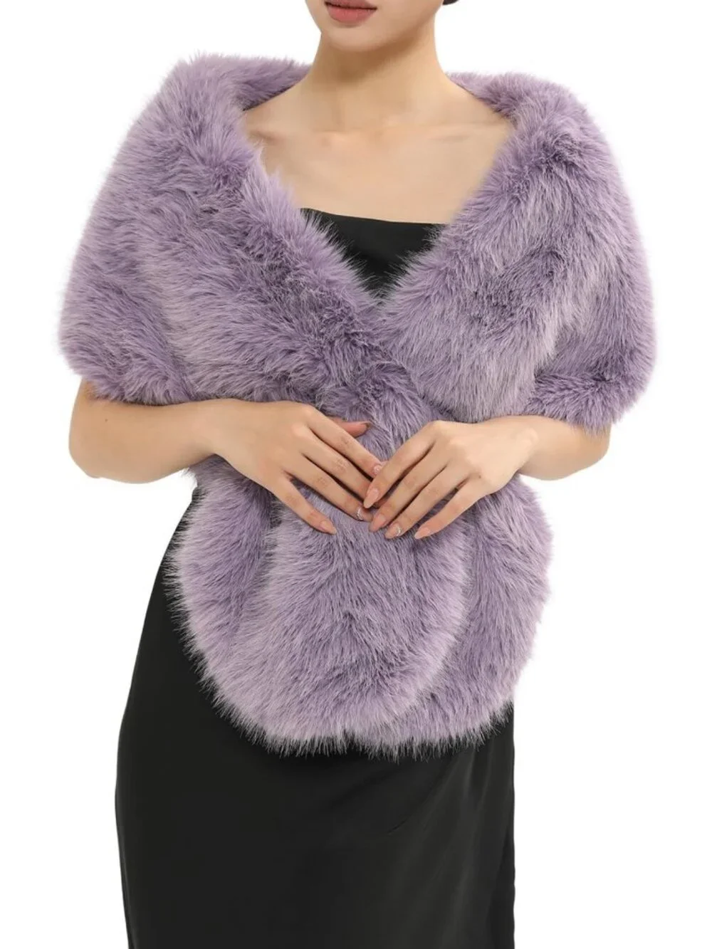 Cozy Faux Fur Collar Scarf for Women - Stylish Neck Shrug for Fall & Winter